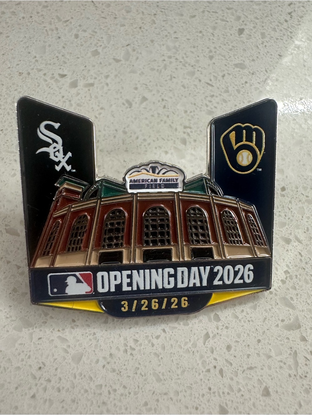 MLB Opening Day 2026 Pin — Milwaukee Brewers and Chicago White Sox